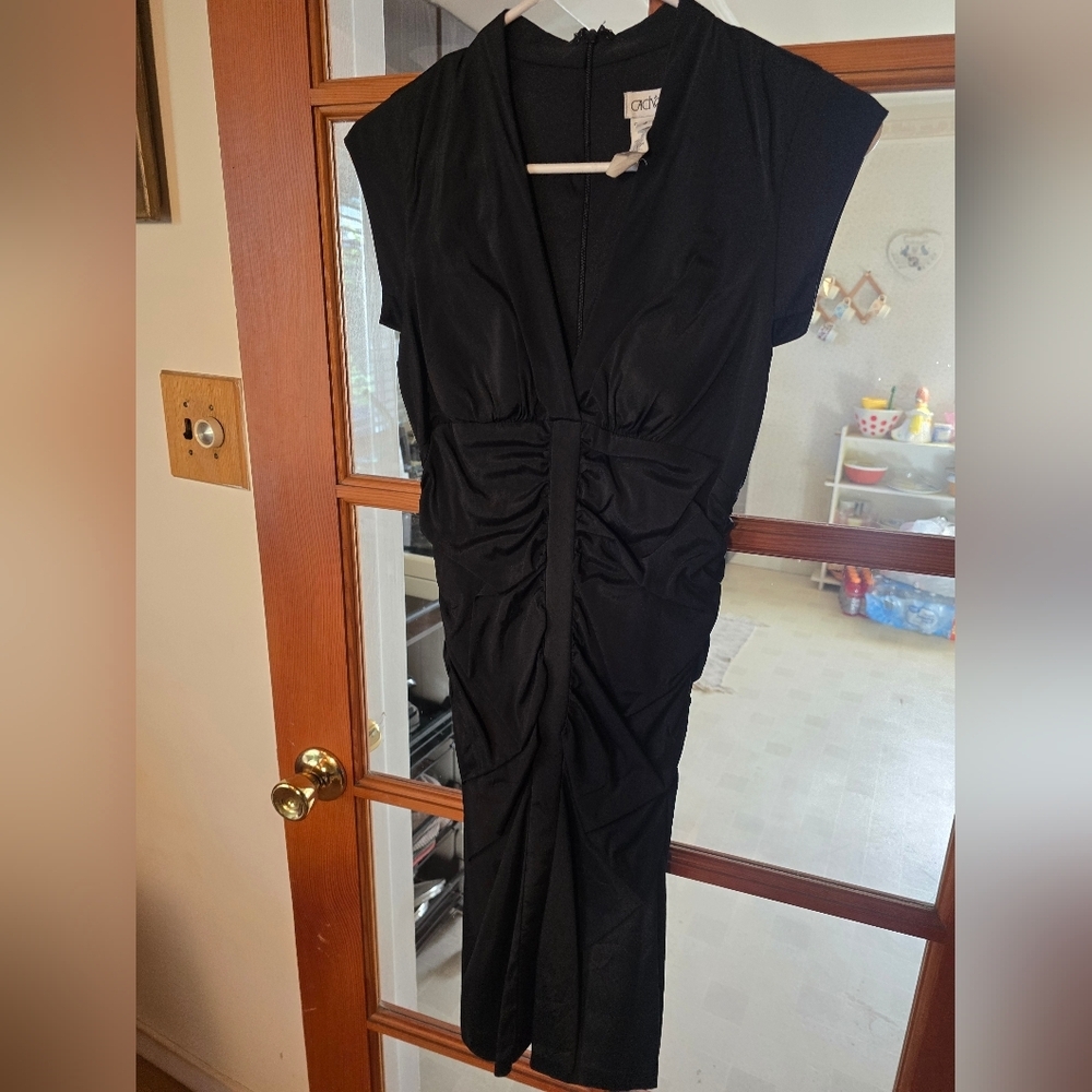 Cache Black Midi Dress Size 4